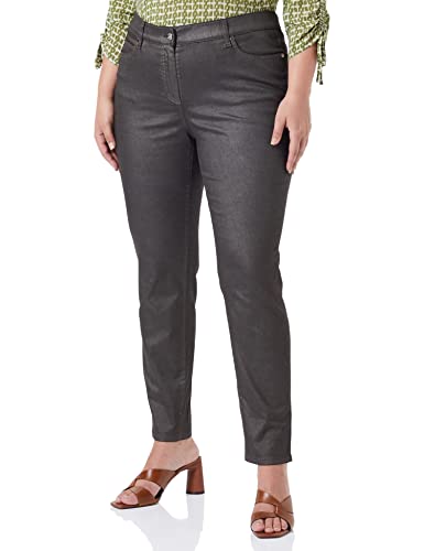 SAMOON Damen 120012-21461 Hose, Dark Chocolate, 56 von Samoon