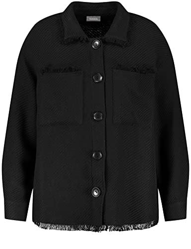 SAMOON Damen 130002-21101 Jacke Jeans + Gewebe, Black, 52 von Samoon