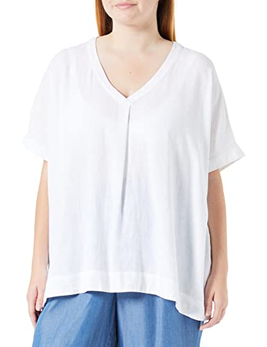 SAMOON Damen 260041-21031 Bluse, White, 46 von Samoon