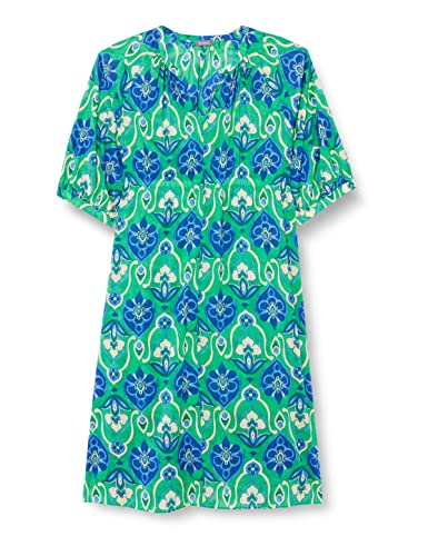 SAMOON Damen 280021-21072 Kleid, New Green Gemustert, 46 von Samoon