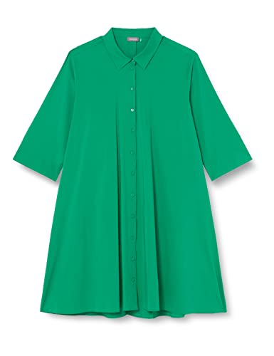 SAMOON Damen 280022-21075 Kleid, Really Green, 46 von Samoon