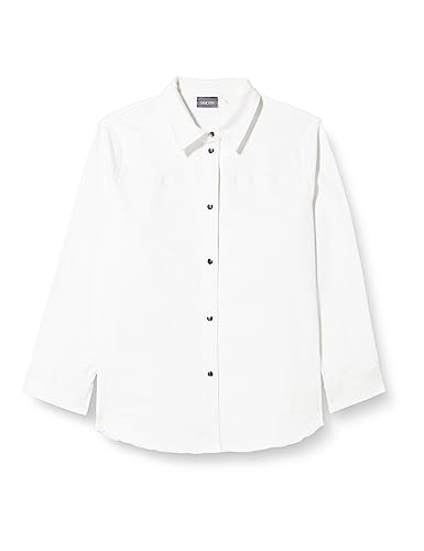 SAMOON Damen Jacke Jeans + Gewebe, White, 48 von Samoon