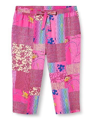 SAMOON Damen Lotta Hose, Light Magenta Gemustert, 56 von Samoon