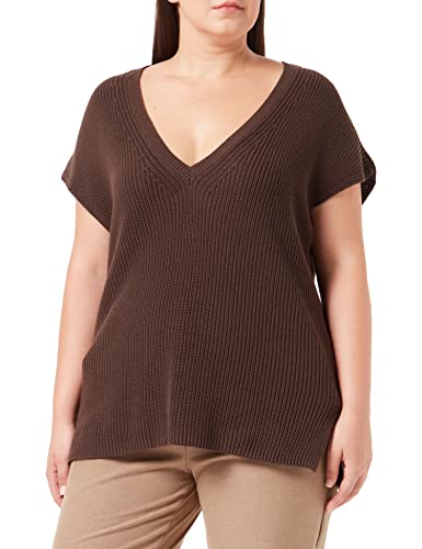 SAMOON Damen 172004-25303 Pullunder, Dark Chocolate, 52 von Samoon