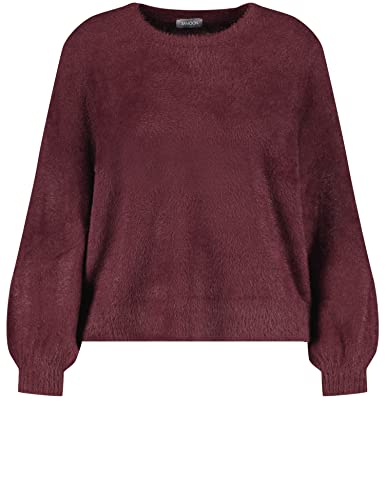 Samoon Damen 172009-25309 Pullover, Dark Cherry, 44 Große Größen EU von Samoon