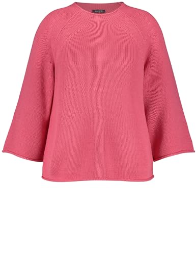 Samoon Damen 3/4 Arm Pullover aus Baumwoll-Strick 3/4 Arm, Raglanarm, weiter Arm unifarben Soft Cranberry 48 von Samoon