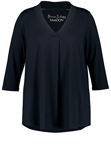 SAMOON Damen 971989-29611 T-Shirt, Navy, 42 von Samoon