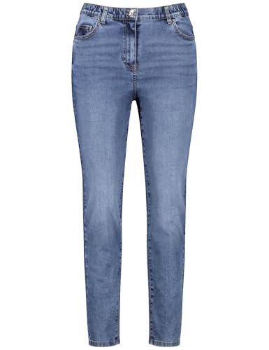 Samoon Damen 5-Pocket Jeans Betty unifarben, Washed-Out-Effekt reguläre Länge Bleached Blue Denim 48 Samoon Damen 5-Pocket Jeans Betty unifarben, Washed-Out-Effekt reguläre Länge Bleached Blue Denim 48 von Samoon