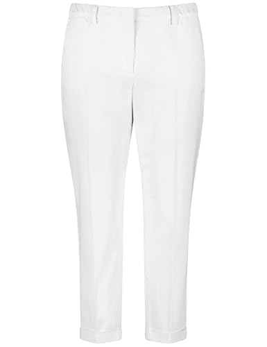 Samoon Damen 7/8 Hose aus Baumwoll-Stretch Greta unifarben 7/8 Länge White 54 von Samoon