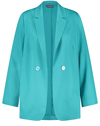 SAMOON Damen 830017-21300 Blazer Langarm, Curacao Blue, 42 von Samoon