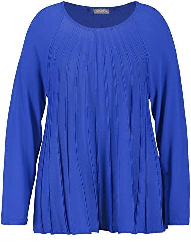 Samoon Damen 172016-25402 Pullover, Bright Blue, 48 Große Größen EU von Samoon