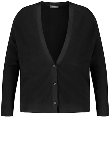 SAMOON Damen 532510-25504-1100 Strickjacke, Schwarz, 50 Große Größen EU von Samoon