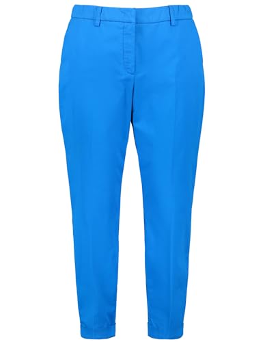 Samoon Damen Baumwoll-Chino mit Stretchkomfort Greta unifarben 7/8 Länge Digital Blue 50 von Samoon