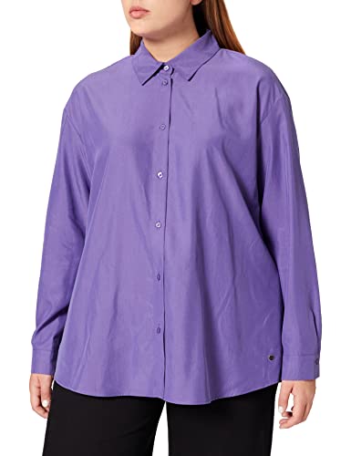 SAMOON Damen Pullover 1/1 Arm Bluse, Cloudy/Taupe, 42 von Samoon