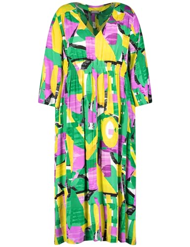 Samoon Damen Bohokleid mit farbenfrohem Print weiter Arm, 3/4 Arm Gemustert wadenlang, lang Lemon Green Gemustert 48 Samoon Damen Bohokleid mit farbenfrohem Print weiter Arm, 3/4 Arm Gemustert wadenlang, lang Lemon Green Gemustert 48 von Samoon