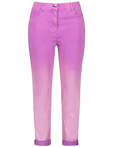 Samoon Damen Coloured Jeans mit Farbverlauf Betty Jeans Farbverlauf, unifarben 7/8 Länge Soft Plum 48 von Samoon