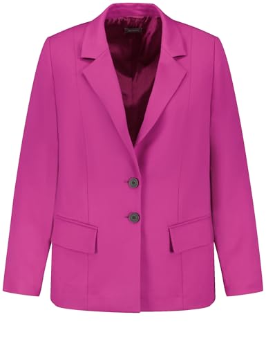 Samoon Damen Eleganter Blazer Langarm unifarben Amazing Pink 44 von Samoon