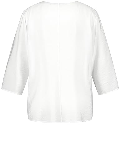 Samoon Damen Feine 3/4 Arm Bluse 3/4 Arm unifarben White 46 von Samoon