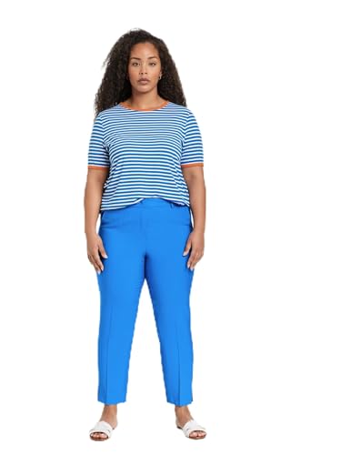 Samoon Damen Gepflegte 7/8 Hose Greta unifarben 7/8 Länge Digital Blue 44 von Samoon