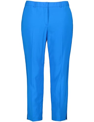 Samoon Damen Gepflegte 7/8 Hose Greta unifarben 7/8 Länge Digital Blue 52 von Samoon