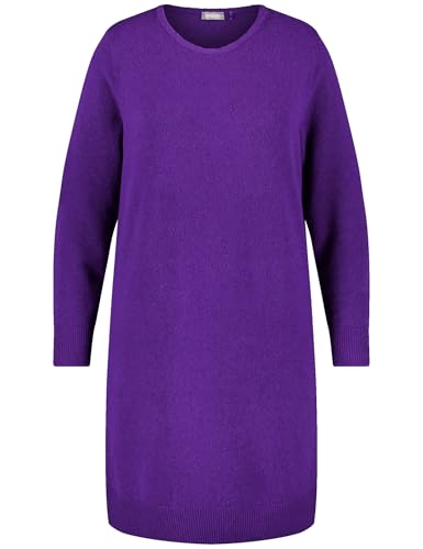 Samoon Damen Knielanges Strickkleid Langarm, Ärmelbündchen unifarben kniebedeckend Magic Purple 48 Samoon Damen Knielanges Strickkleid Langarm, Ärmelbündchen unifarben kniebedeckend Magic Purple 48 von Samoon
