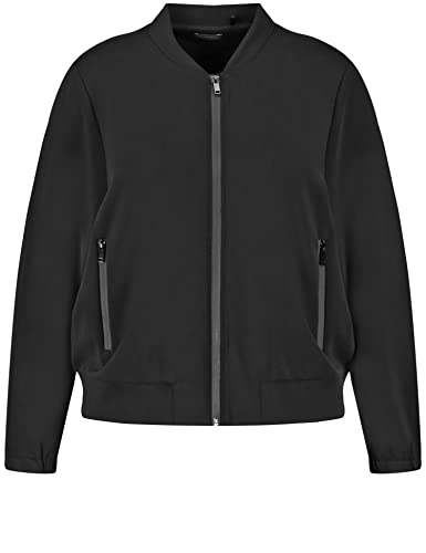 SAMOON Damen 931997-29251 Jacke Gewirke, Black, 48 von Samoon