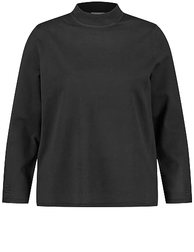 Samoon Damen Pullover mit Turtleneck Langarm unifarben Black 46 von Samoon