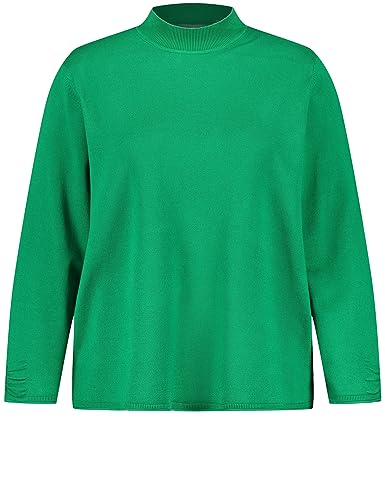 Samoon Damen Pullover mit Turtleneck Langarm unifarben Montana Green 46 von Samoon