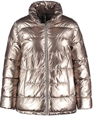 Samoon Damen Steppjacke mit Metallic-Optik Langarm unifarben Bronze 52 von Samoon