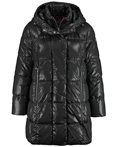 Samoon Damen Steppmantel Mit Matt-Glanz-Optik Leger Black 46 von Samoon