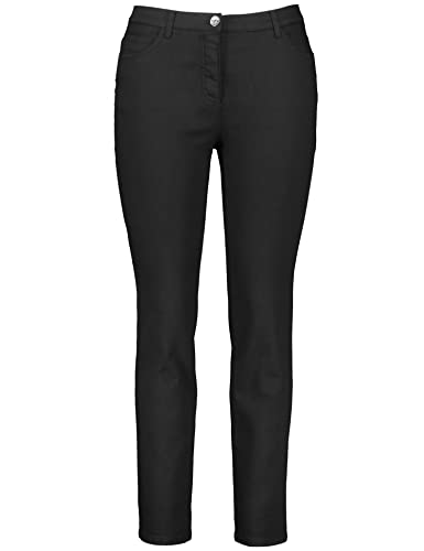 Samoon Damen Stretchhose Betty unifarben reguläre Länge Black 44 von Samoon