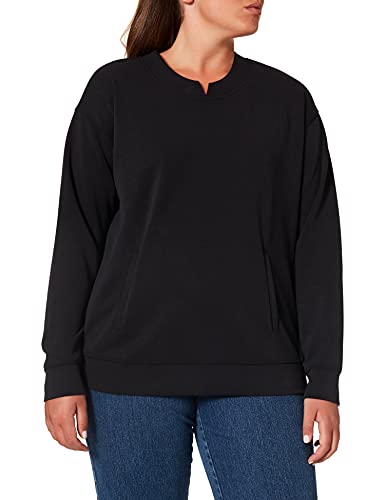 SAMOON Damen Sweatshirt, Black, 42 von Samoon