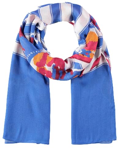 Samoon Damen Weicher Schal mit Paisley-Print Paisley Skydiver Blue gemustert 99 von Samoon