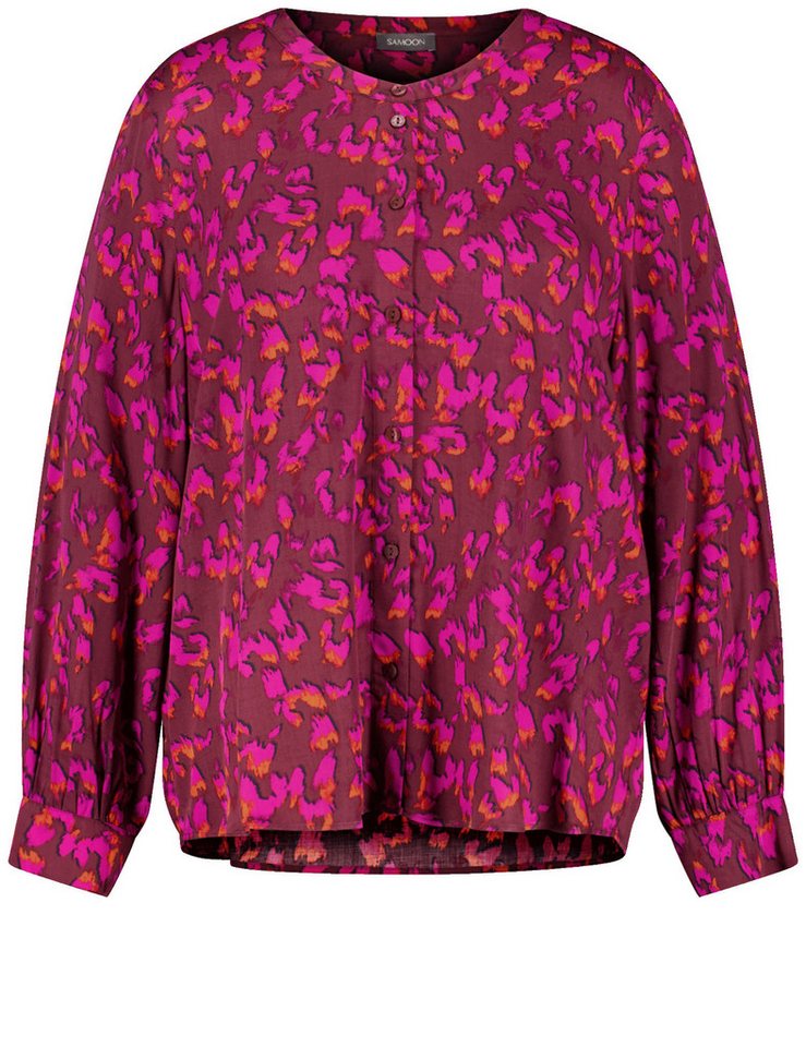 Samoon Klassische Bluse Langarmbluse mit Allover-Print von Samoon