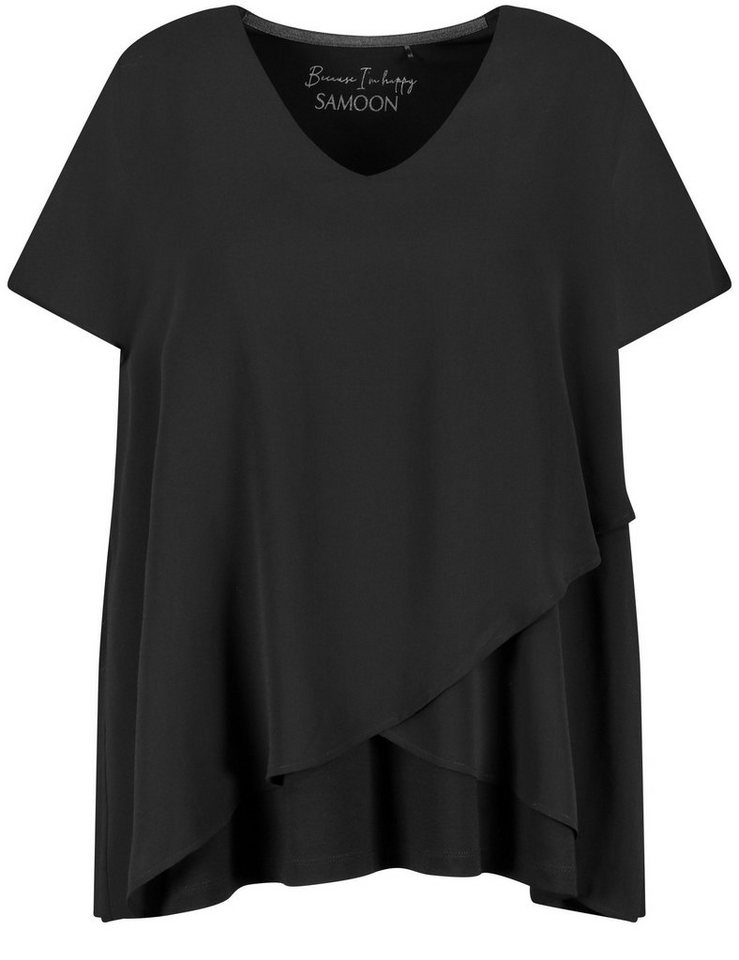 Samoon Kurzarmshirt Blusenshirt mit Chiffon-Layer von Samoon