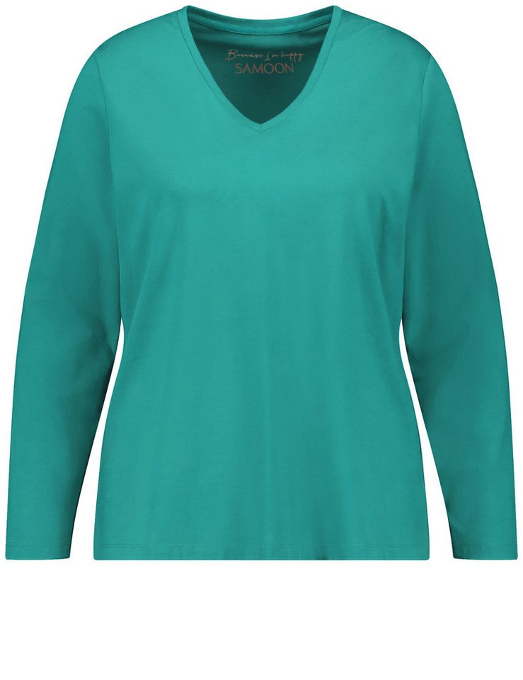 Samoon Shirtbluse Basic Langarmshirt von Samoon