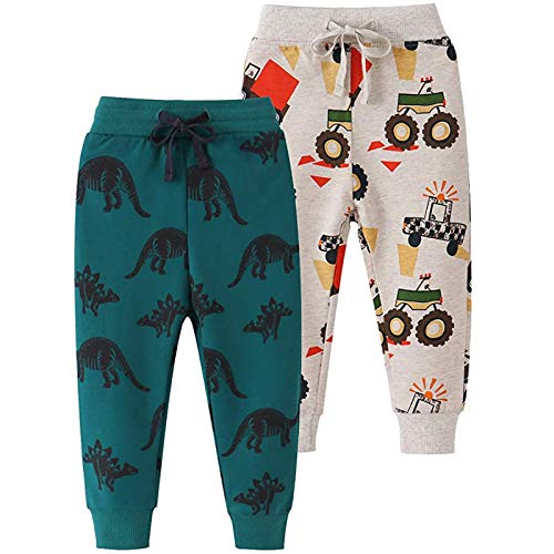Samore 2er Pack Kinder Junge Sweathose Kids Karikatur Drucken Sporthose Jogger Pants Hose Babyhose Jogginghose von Samore