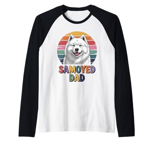 Herren Retro Samoyed Dad Sammies Raglan Herren Retro Samoyed Dad Sammies Raglan von Samoyed Dog Lover Gifts