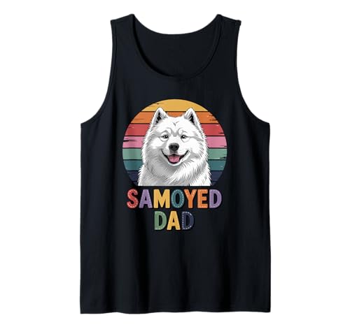 Herren Retro Samoyed Dad Sammies Tank Top von Samoyed Dog Lover Gifts