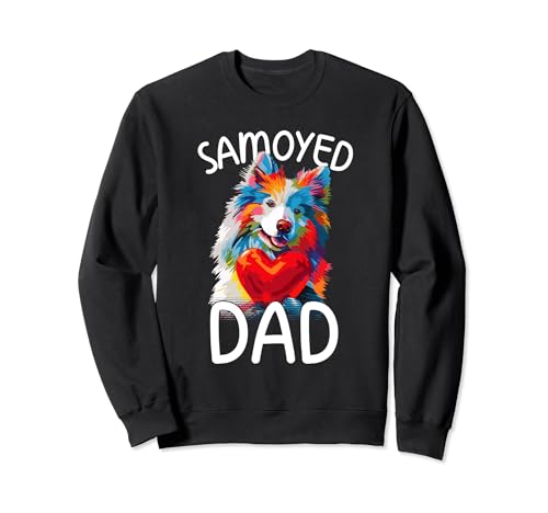 Samoyed Dad Design Pop Art Herren Samojeden Hund Sweatshirt von Samoyed Dog Lovers Designs