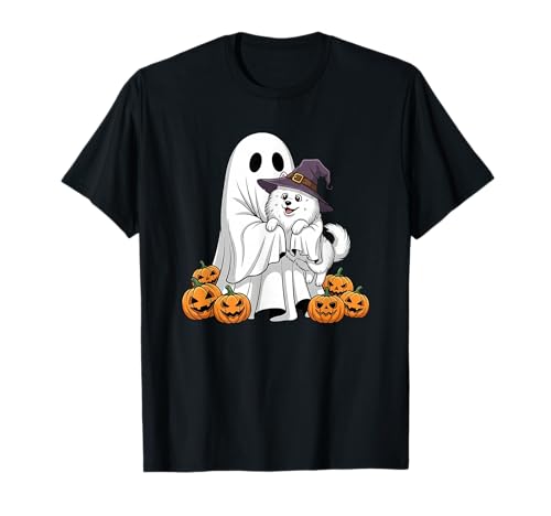 Lustiger Geist Samojeden Kürbis Halloween Kinder Herren Damen T-Shirt Lustiger Geist Samojeden Kürbis Halloween Kinder Herren Damen T-Shirt von Samoyed Lovers Cute Halloween Outfits for Boy Girl