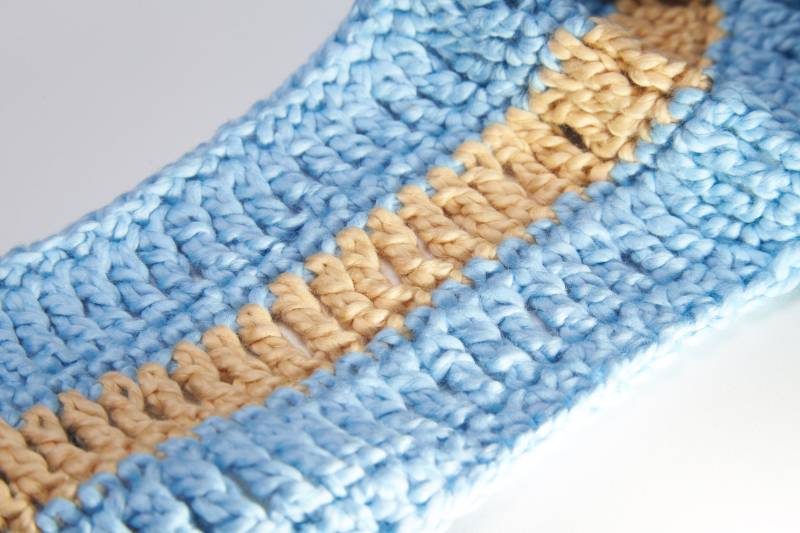 Bio Baumwolle Kleidung Infinity Schal, Blaubeere & Macadamia, Häkelschal, Frühlingsmode Schal von SamsCrochet