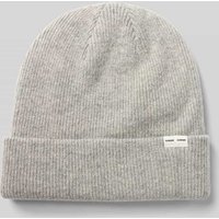 Samsøe Samsøe Beanie mit Label-Detail in Dunkelgrau, Größe 1 von Samsøe Samsøe