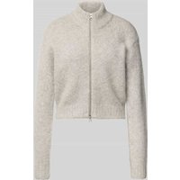 Samsøe Samsøe Cardigan mit Zweiwege-Reißverschluss Modell 'JEANNE' in Hellgrau Melange, Größe XS von Samsøe Samsøe