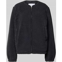 Samsøe Samsøe Fleecejacke mit Rundhalsausschnitt Modell 'AUTUMN' in Anthrazit, Größe M von Samsøe Samsøe