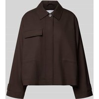 Samsøe Samsøe Jacke mit Umlegekragen Modell 'LIXA' in Schoko Melange, Größe XS von Samsøe Samsøe