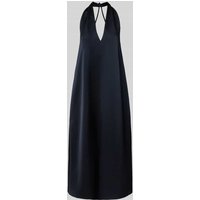 Samsøe Samsøe Midikleid mit V-Ausschnitt und Eingrifftaschen in Marine, Größe M von Samsøe Samsøe