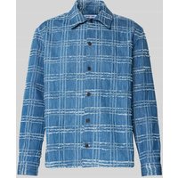 Samsøe Samsøe Regular Fit Hemdjacke mit Umlegekragen und Knopfleiste in Jeansblau, Größe XXL von Samsøe Samsøe