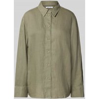 Samsøe Samsøe Regular Fit Leinenbluse mit Knopfleiste Modell 'SANOT' in Oliv, Größe M Samsøe Samsøe Regular Fit Leinenbluse mit Knopfleiste Modell 'SANOT' in Oliv, Größe M von Samsøe Samsøe