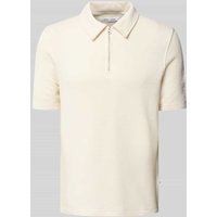 Samsøe Samsøe Regular Fit Poloshirt mit Strukturmuster Modell 'SAOLLI' in Offwhite, Größe M von Samsøe Samsøe